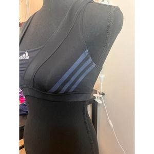 Sports bra black with reflective stripes adidas